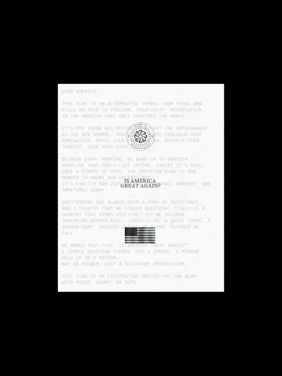 Dear America letter with seal and small flag